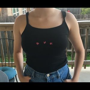 Embroidered tank